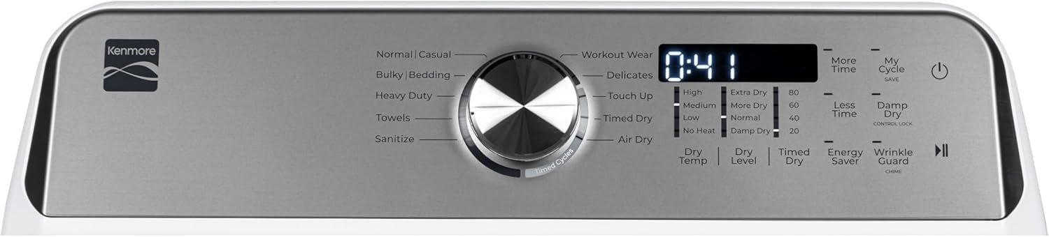 Kenmore 2679162 Front Load Wrinkle Guard, Energy Saver, Smart Sensor Drying System, 7.0 cu. ft. Total Capacity, White Gas Dryer - Image 6
