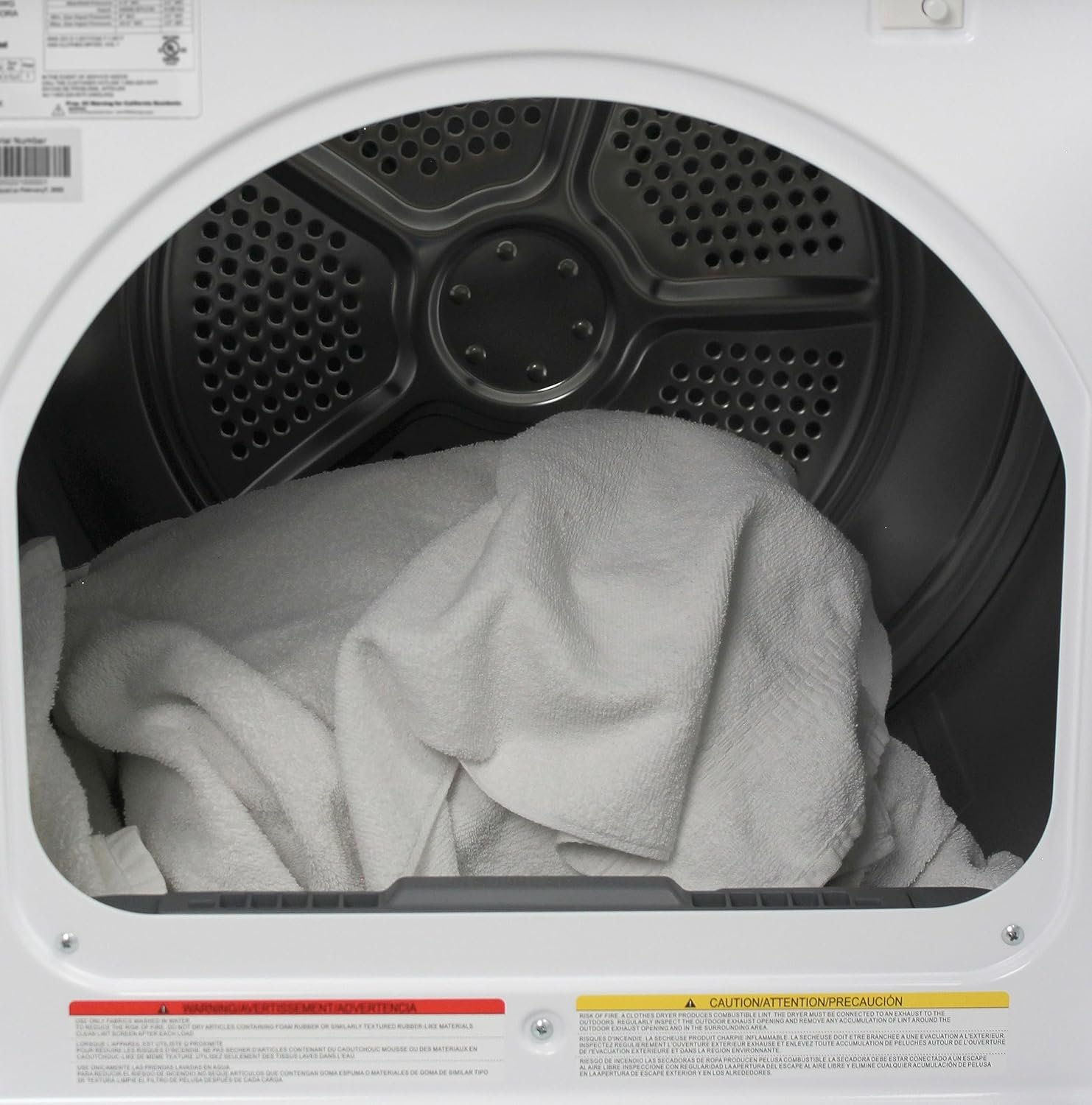 West Bend Clothes Dryer Front Load Electric, 6.7-Cu.Ft, White - Image 7