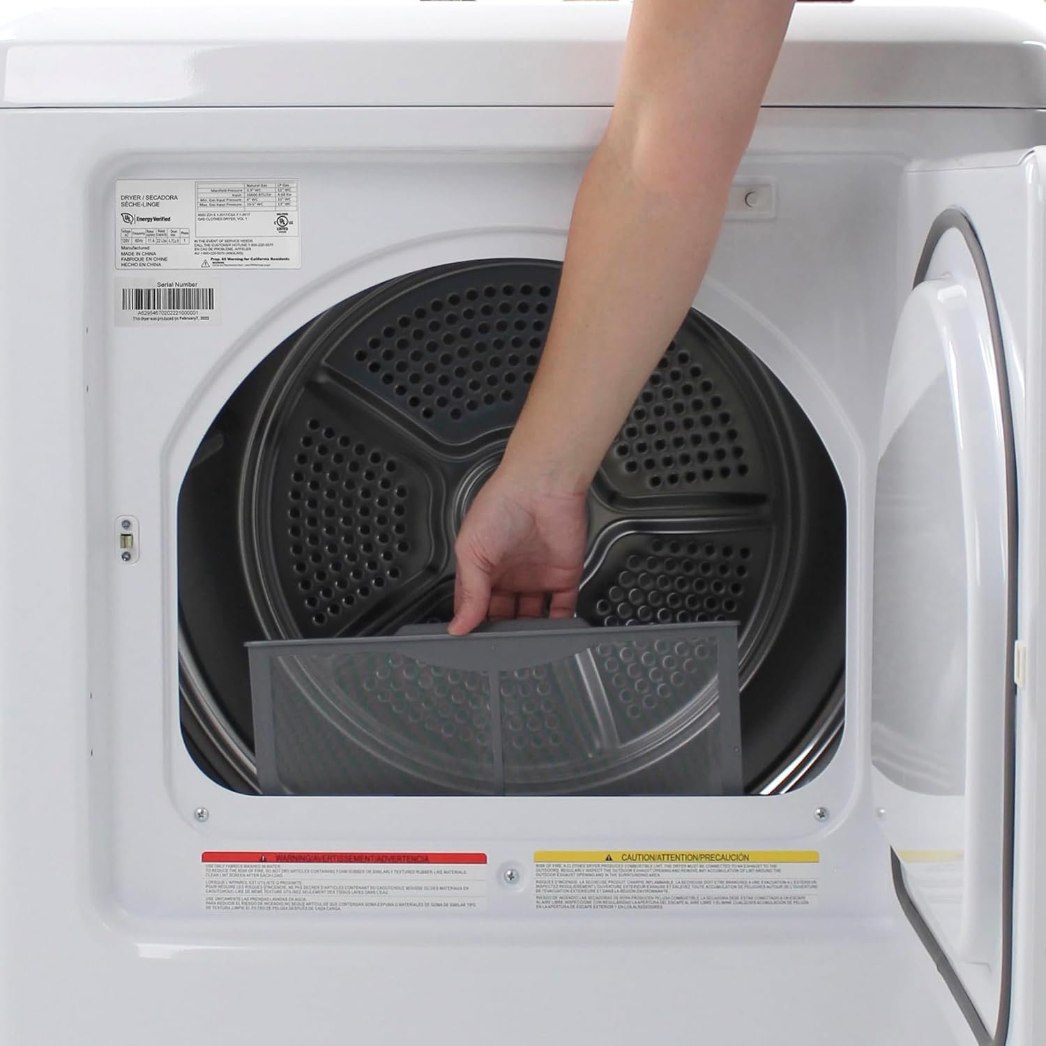 West Bend Clothes Dryer Front Load Electric, 6.7-Cu.Ft, White - Image 8