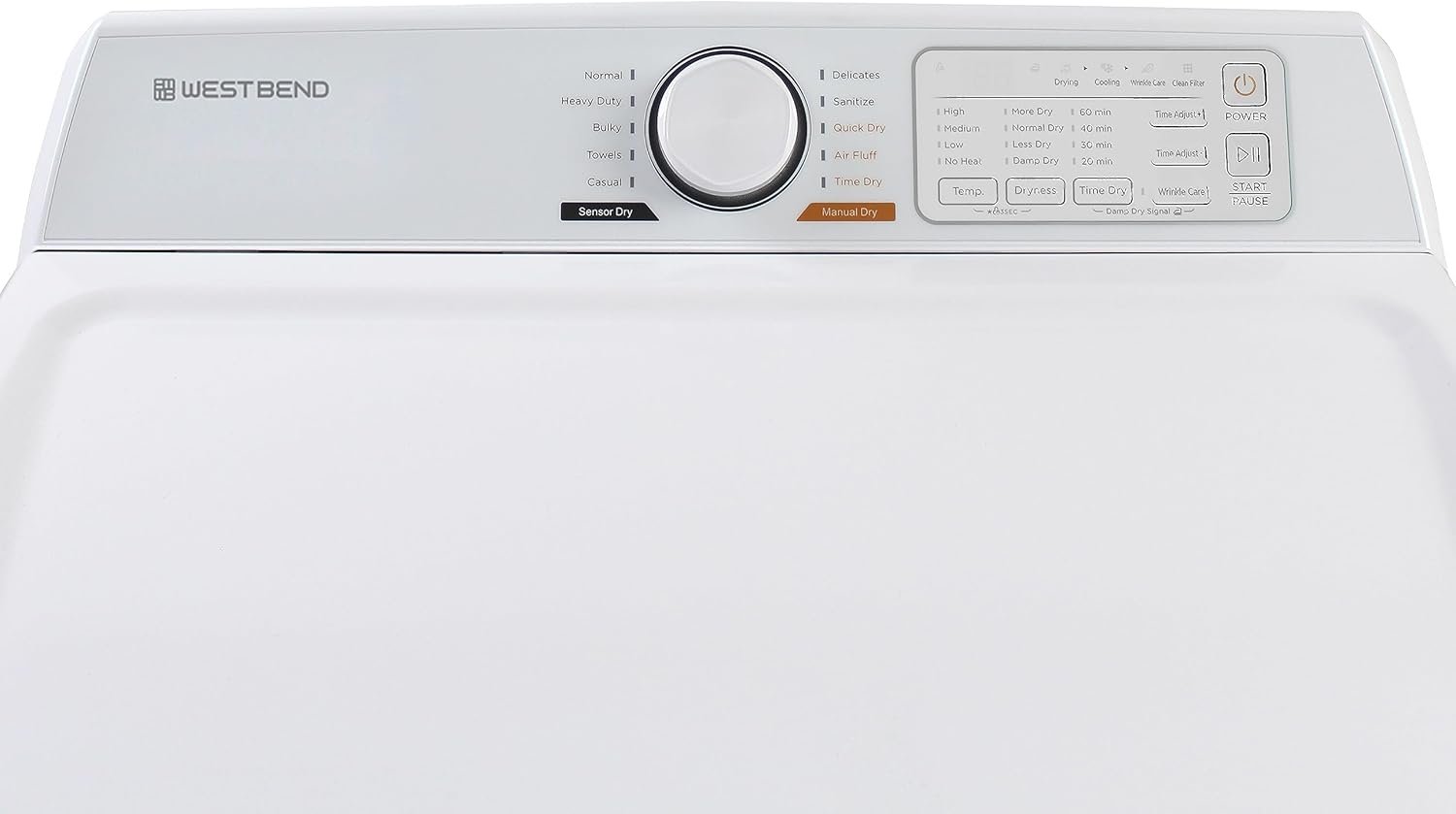 West Bend Clothes Dryer Front Load Electric, 6.7-Cu.Ft, White - Image 10
