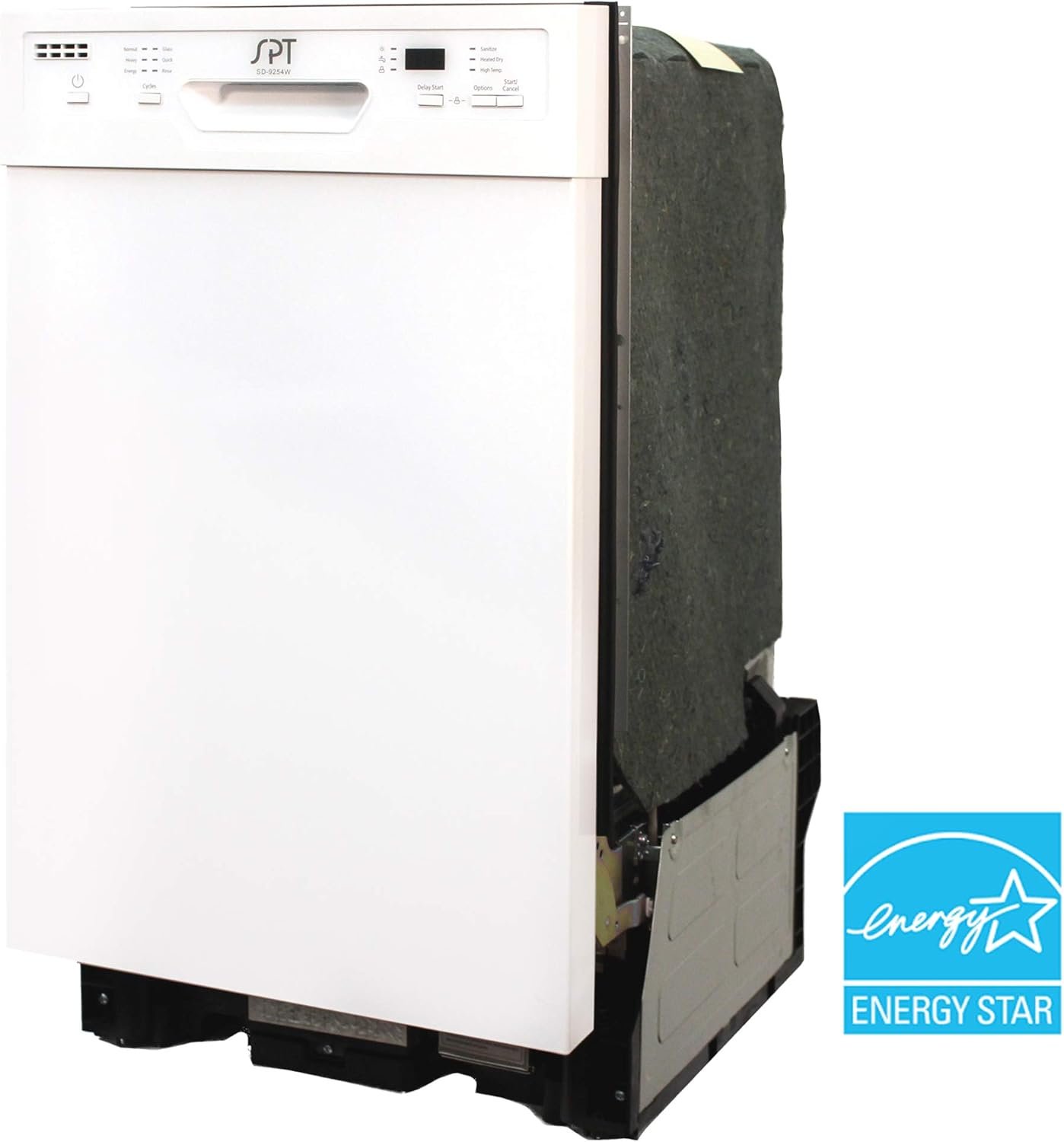 SPT SD-9254WA 18″ Wide Built-In Dishwasher w/Heated Drying, ENERGY STAR, 6 Wash Programs, 8 Place Settings and Stainless Steel Tub – White - Image 2
