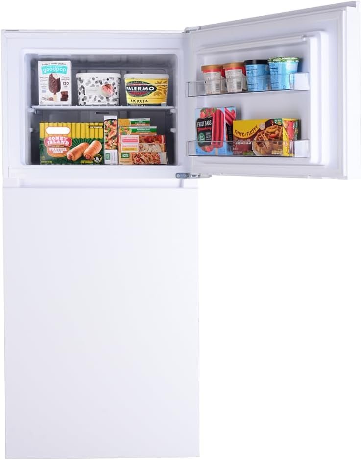 Kenmore 30 in. 18.2 cu. ft. Capacity Refrigerator/Freezer with Adjustable Glass Shelving, Humidity Control Crispers, Gallon Door Bins, ENERGY STAR Certified, White - Image 4