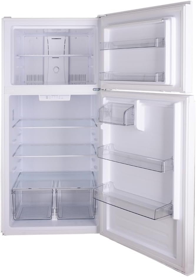Kenmore 30 in. 18.2 cu. ft. Capacity Refrigerator/Freezer with Adjustable Glass Shelving, Humidity Control Crispers, Gallon Door Bins, ENERGY STAR Certified, White - Image 9