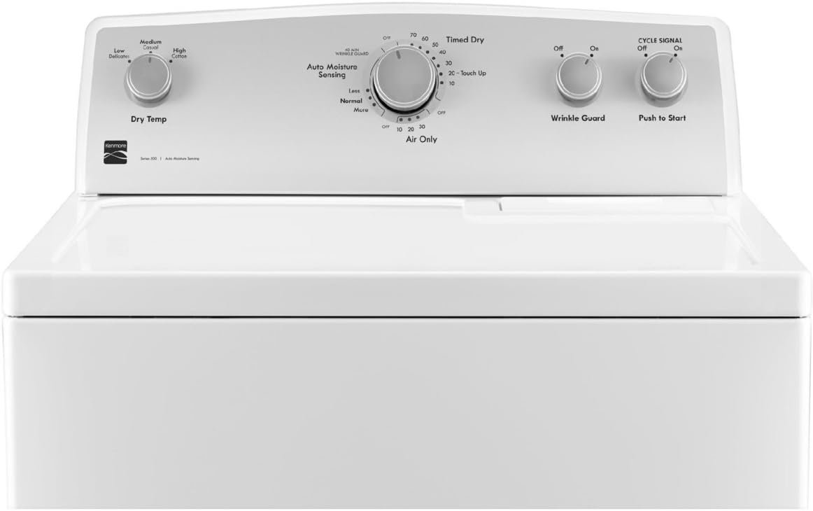 Kenmore 29" Front Load Electric Dryer with Wrinkle Guard and 7.0 Cubic Ft. Total Capacity, White - Image 2