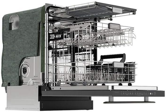 SHARP Slide-In Dishwasher, Stainless Steel Finish, 24" Wide, Soil Sensors, Premium White LED Interior Lighting, Smooth Glide Rails, Heated Dry Option, Responsive Wash Cycles, Power Wash Zone - Image 4