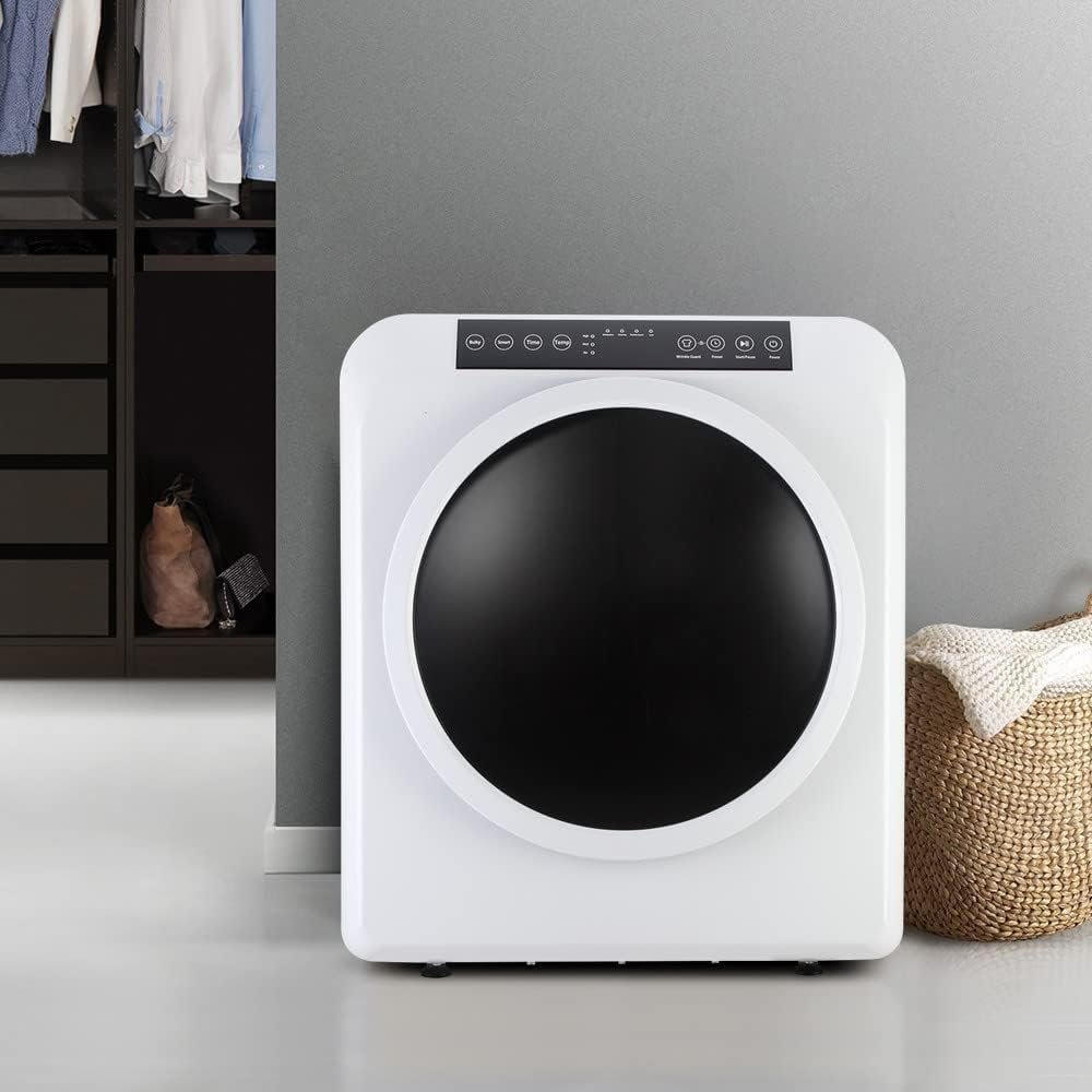 Bonnlo 13.2 Portable Clothes Dryer, 3.5 Cu.Ft High End Front Load Tumble Laundry Dryer with LED Touch Screen, Stainless Steel Tub, 1300W, White - Image 2
