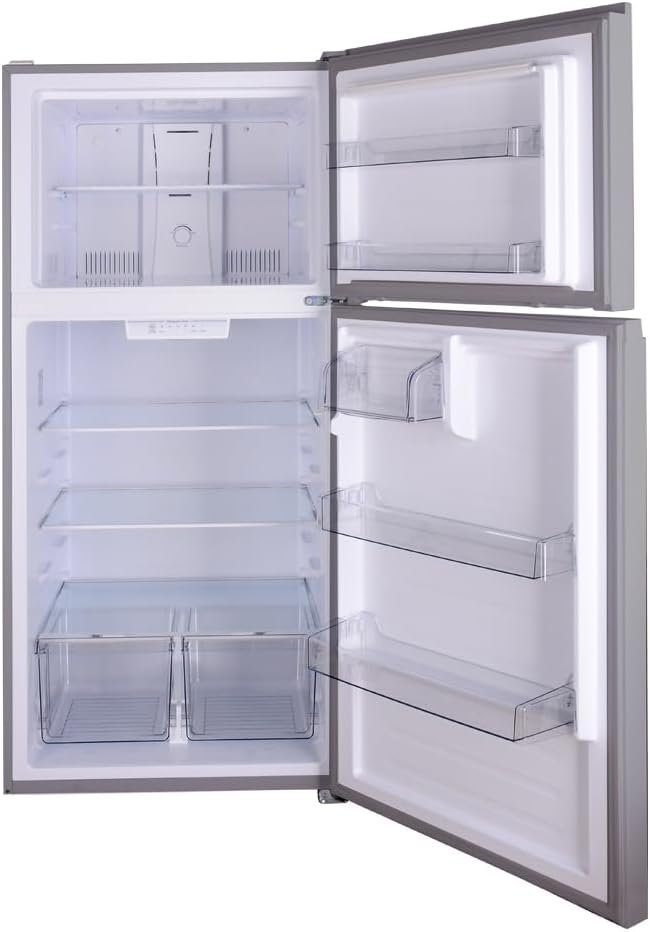 Kenmore 30 in. 18.2 cu. ft. Capacity Refrigerator/Freezer with Adjustable Glass Shelving, Humidity Control Crispers, Gallon Door Bins, ENERGY STAR Certified, Fingerprint Resistant Stainless Steel - Image 8