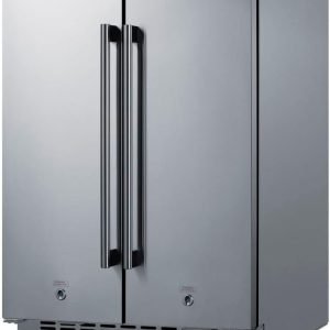 Summit Appliance FFRF24SSCSS 24" Wide Built-In Refrigerator-Freezer, 3.78 cu.ft. Capacity, Open Door Alarm, Hight Temperature Alarm, Stainless Steel Exterior, Digital Thermostat, Frost-free Operation