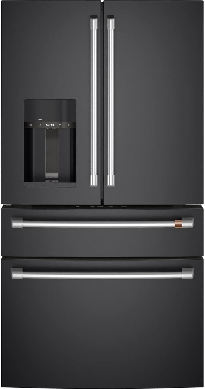 Café CXE22DP3PD1 22.3 Cu. Ft. Matte Black Counter Depth French Door Refrigerator