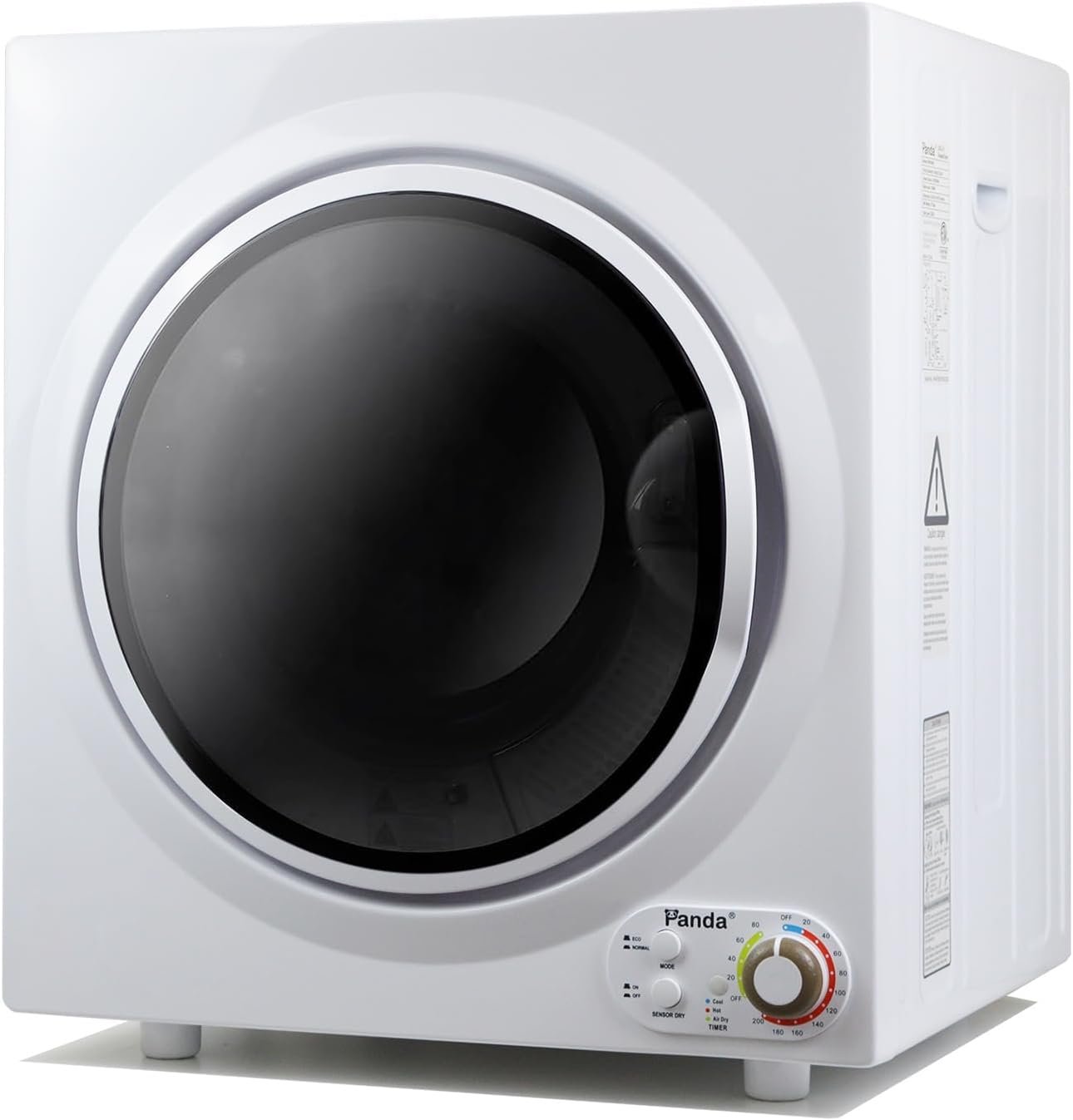 Panda Portable Dryer 3.5 cu.ft. Stainless Steel Tub 110V 1500W Compact Clothes Dryer, 13.2 lbs Load Volume 4 Drying Modes