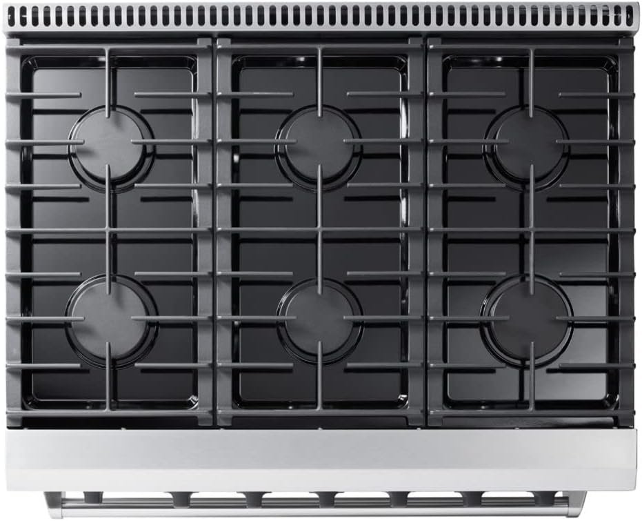 THOR Kitchen Freestanding Professional 36-inch Gas Range in Stainless Steel - Model LRG3601U - Image 5