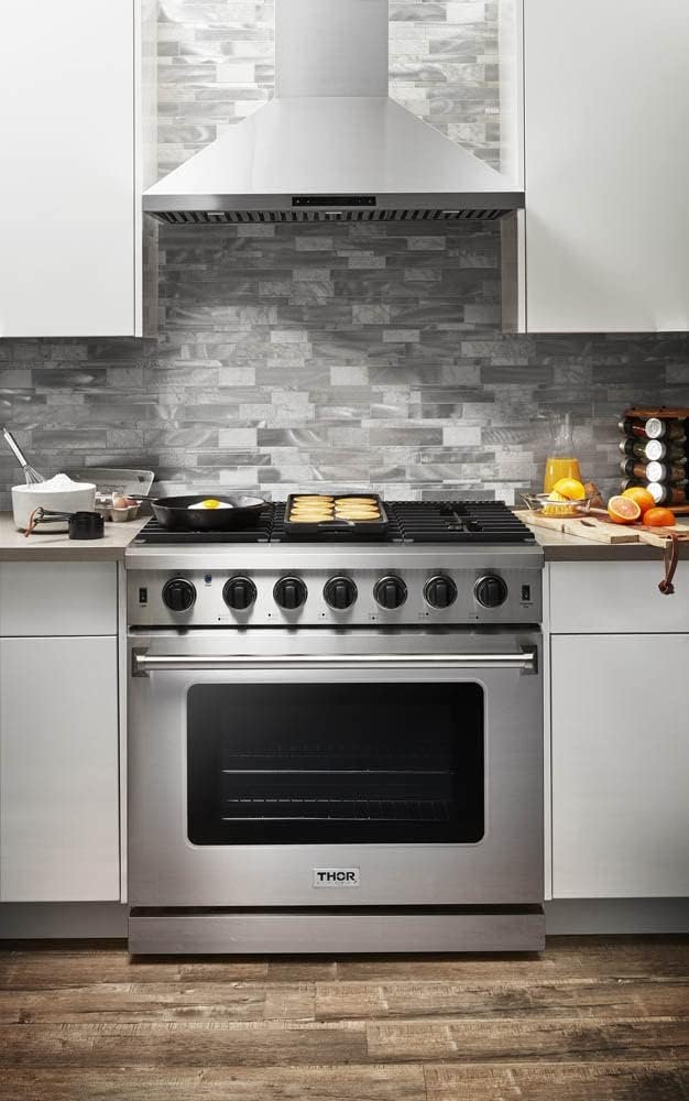 THOR Kitchen Freestanding Professional 36-inch Gas Range in Stainless Steel - Model LRG3601U - Image 6