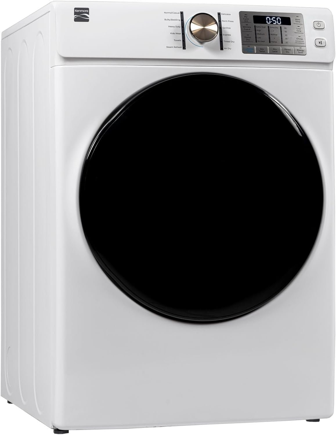 Kenmore 2692272 Front Load Steam, Wrinkle Guard, Energy Saver, Smart Sensor Drying System, 8.0 cu. ft. Total Capacity Gas Dryer, White - Image 12