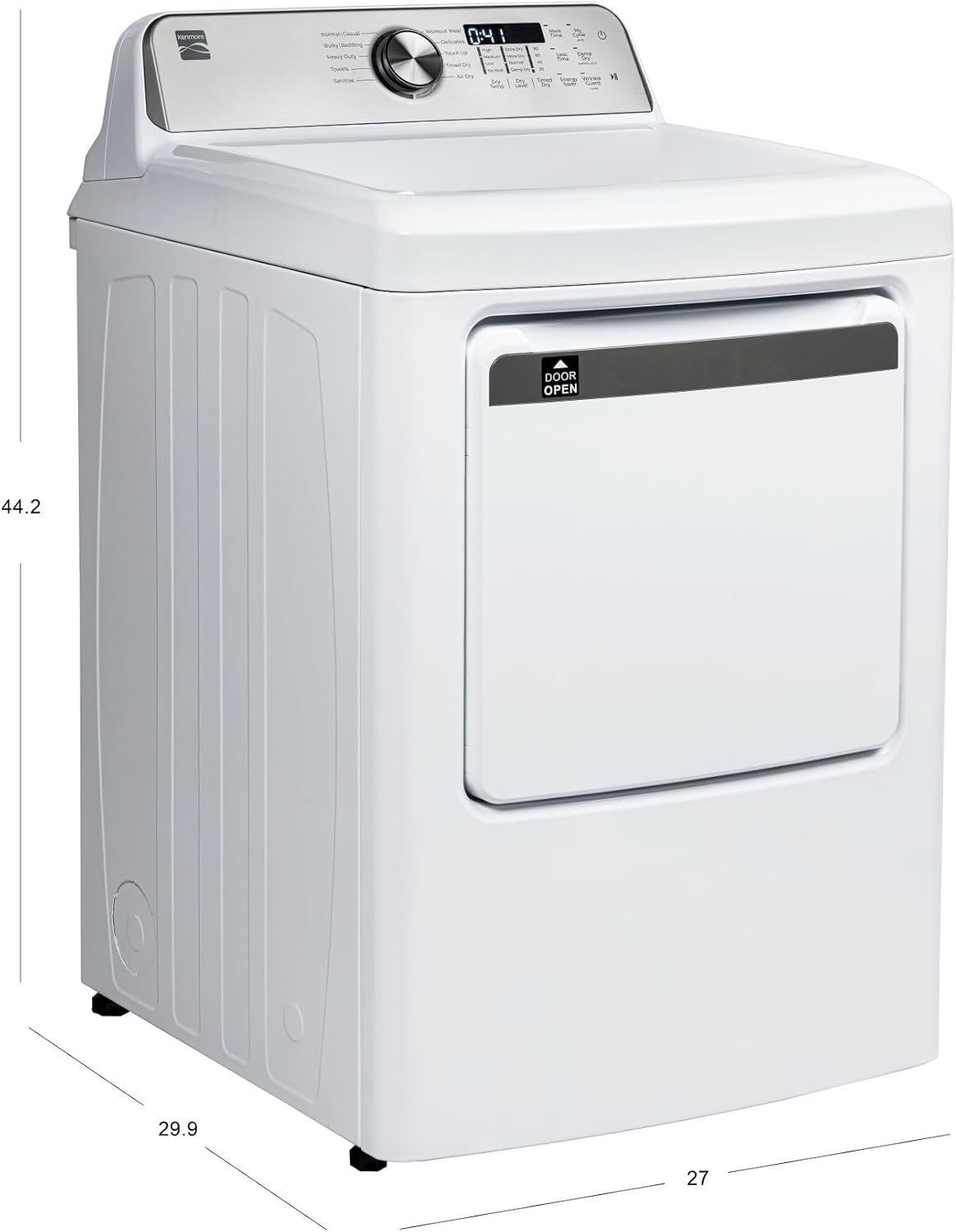 Kenmore 2679162 Front Load Wrinkle Guard, Energy Saver, Smart Sensor Drying System, 7.0 cu. ft. Total Capacity, White Gas Dryer - Image 5