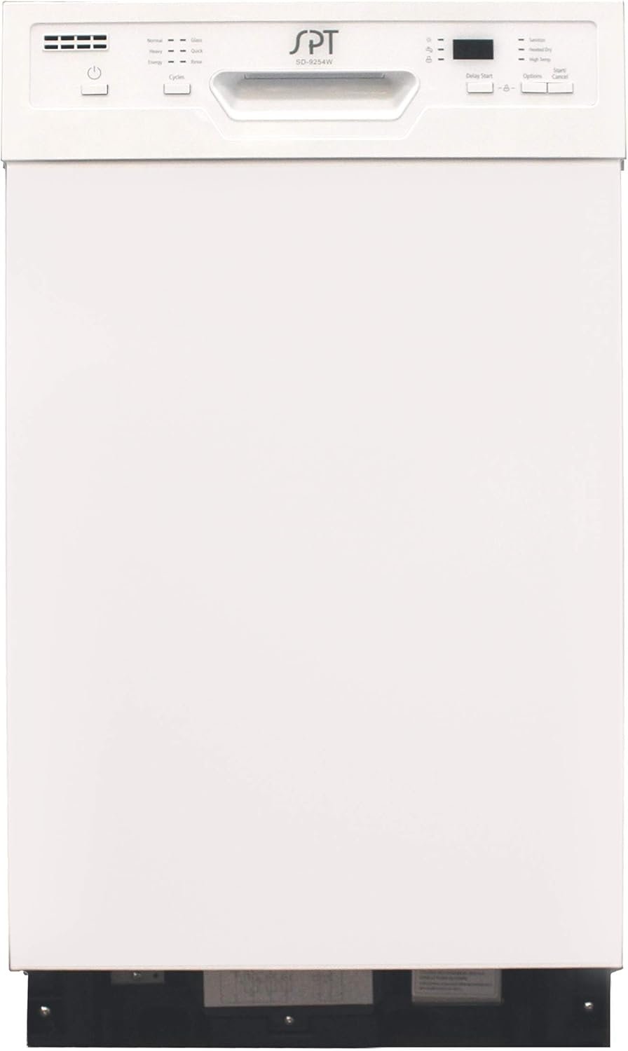 SPT SD-9254WA 18″ Wide Built-In Dishwasher w/Heated Drying, ENERGY STAR, 6 Wash Programs, 8 Place Settings and Stainless Steel Tub – White - Image 7