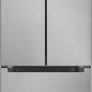 KoolMore KM-RERFDSS-18C 30-Inch and 18.5 cu. ft. Counter Depth French Refrigerator with Three Doors and Deep Freezer in Stainless-Steel, Silver