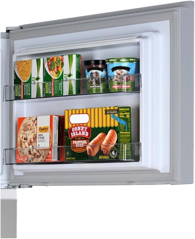 Kenmore 30 in. 18.2 cu. ft. Capacity Refrigerator/Freezer with Adjustable Glass Shelving, Humidity Control Crispers, Gallon Door Bins, ENERGY STAR Certified, Fingerprint Resistant Stainless Steel - Image 6