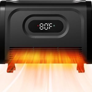 Air Choice Infrared Space Heater with Attachable Feet, 1500W Wall Heater with Adjustable Thermostat, Remote, 12H Timer, Safety Child Lock, Easy-Mount, Ideal for Indoor Use, Garage, Basement, Bathroom