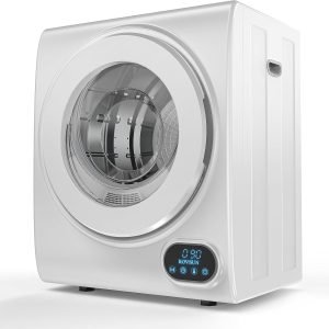 ROVSUN Portable Clothes Dryer, 110V 850W High End Front Load Laundry Tumble Dryer, 1.5 cu.ft Electric Dryer with Stainless Steel Tub & LCD Touch Panel for Apartment, Dorm