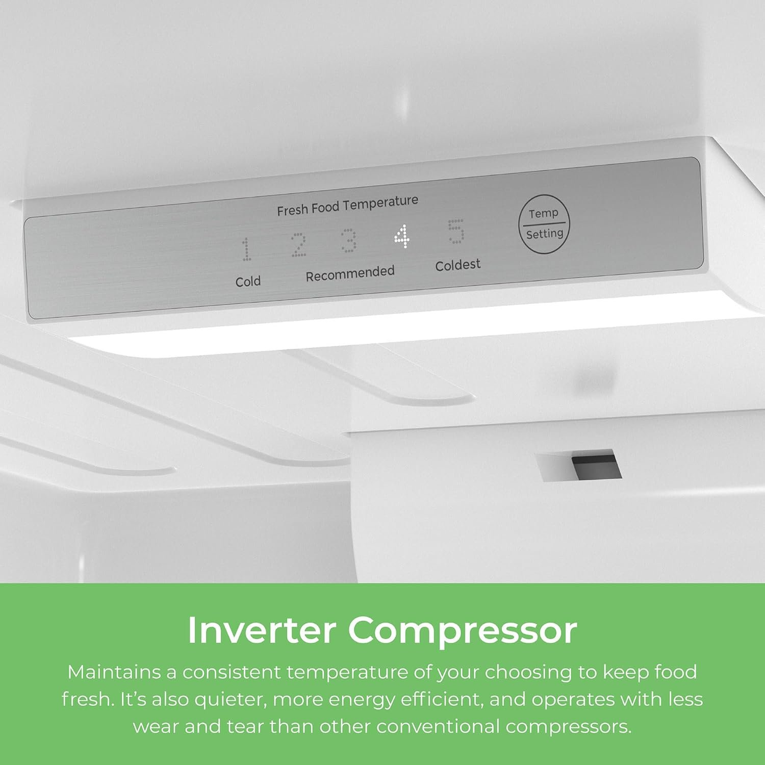 Kenmore 4661345 30" W Top Freezer Refrigerator with Adjustable Glass Shelving, Humidity Control Crispers, Quiet and Energy Efficient Inverter Compressor, Fingerprint Resistant Metallic Steel - Image 6