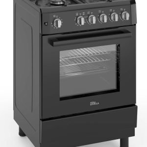 PremiumLevella 24" Gas Range with 4 Burners and 2.7 Cu. Ft. Oven Capacity (Black)
