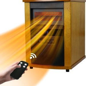 Comfort 1500 W Quartz Infrared Heater Realsmart with LCD Display, Remote Control, 12 H Timer, Overheat Tip Over Protection Safe Electric Heaters for Indoor Use Large Room