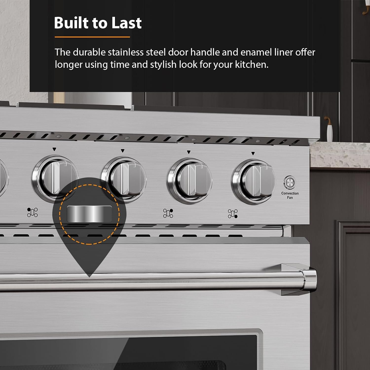 Empava Gas Range,True Convection Oven 4.55 Cu. Ft, 5 Deep Recessed Burners Cooktop, Heavy Duty Continuous Grates in Stainless Steel with Storage Drawer, Freestanding & Slide-in,30 Inch - Image 7