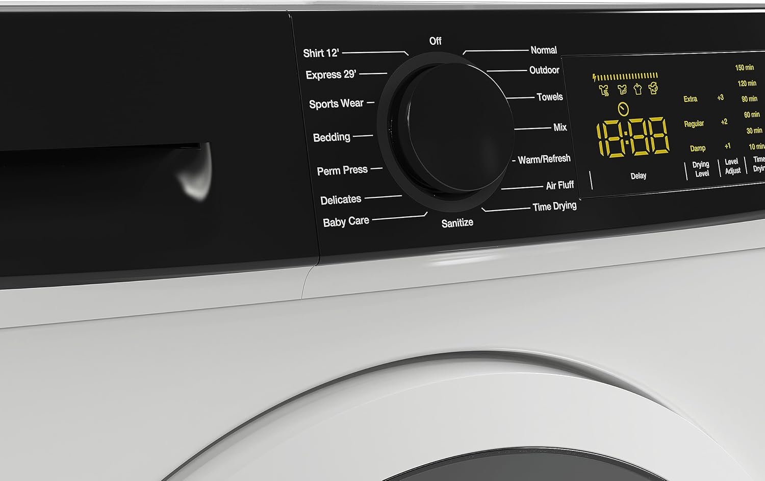 West Bend Clothes Dryer Compact Portable Front Loading for Laundry, Auto and Timed Dry Settings and Anti-Wrinkle, Perfect for Apartments, RV and More, 4-Cu.Ft, White - Image 5