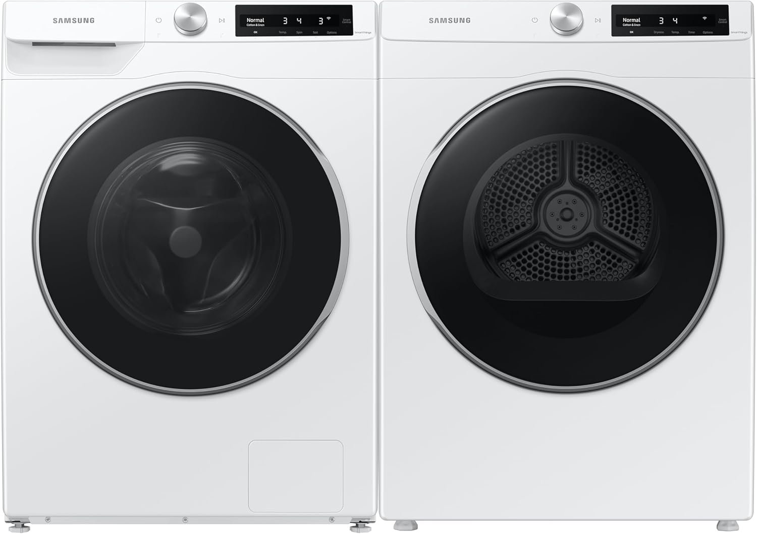 SAMSUNG 4.0 cu. ft. Electric Dryer, Compact Clothes Drying Machine, Stackable for Small Spaces w/Sensor Dry, 12 Preset Cycles, Reversible Door, Internal Drum Light, DV22K6800EW, White - Image 10