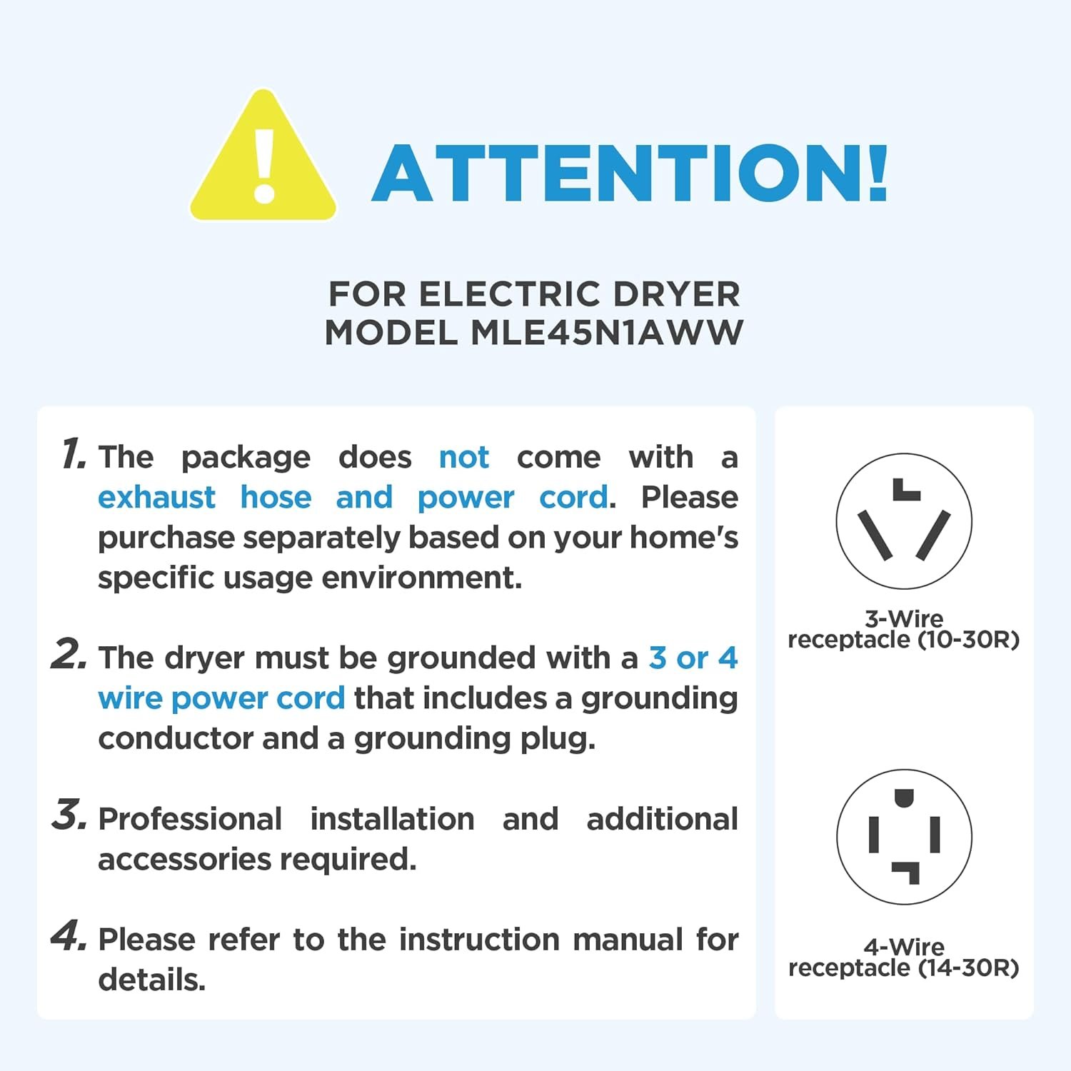 Midea MLE45N1AWW Front Load Electric Dryer Matching, with Stainless Steel Sensor Dry, Wrinkle Care, Touch Control, 10 Total Cycles, 8.0 Cu.ft, White - Image 2