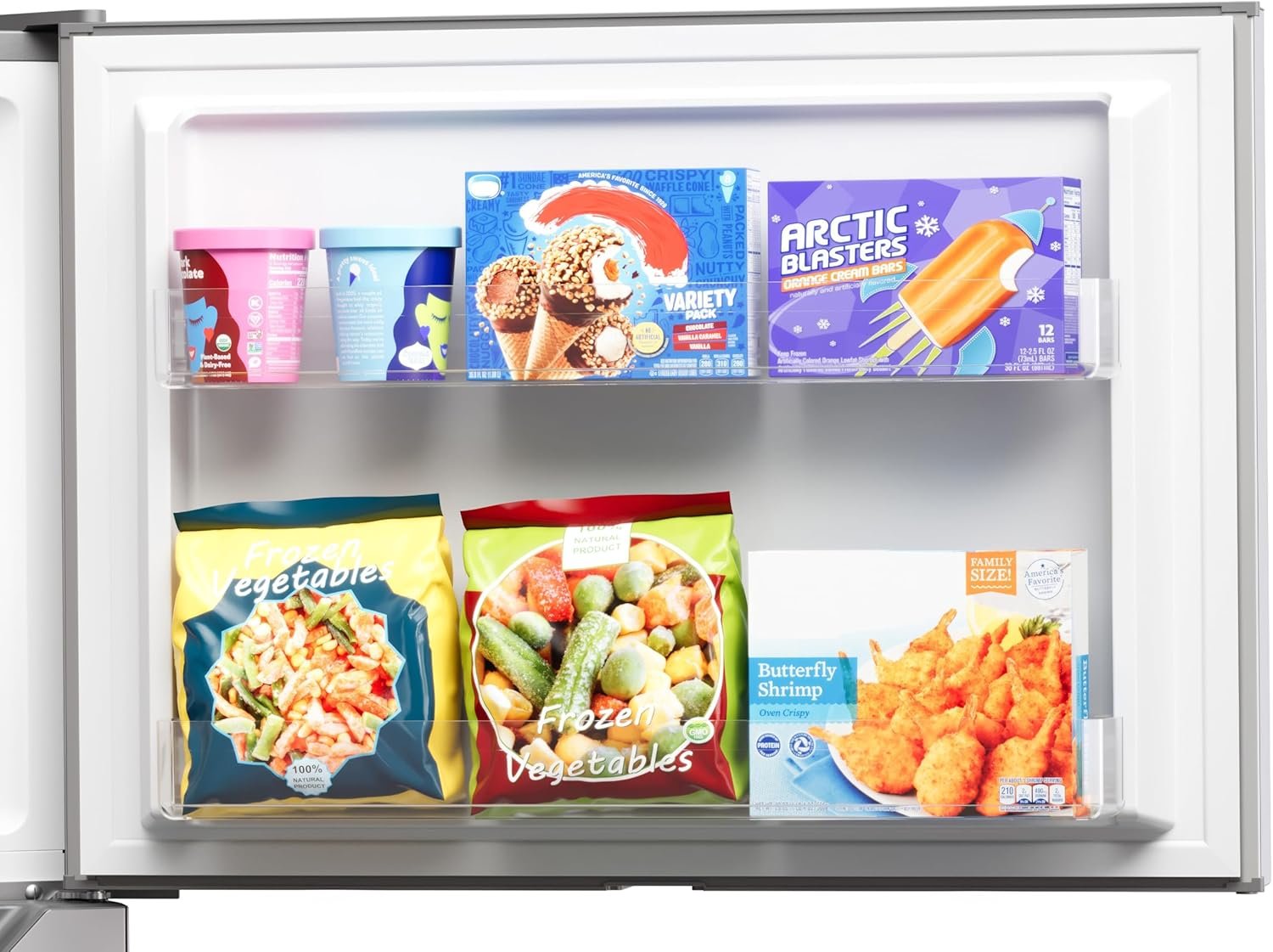Kenmore 4661345 30" W Top Freezer Refrigerator with Adjustable Glass Shelving, Humidity Control Crispers, Quiet and Energy Efficient Inverter Compressor, Fingerprint Resistant Metallic Steel - Image 12