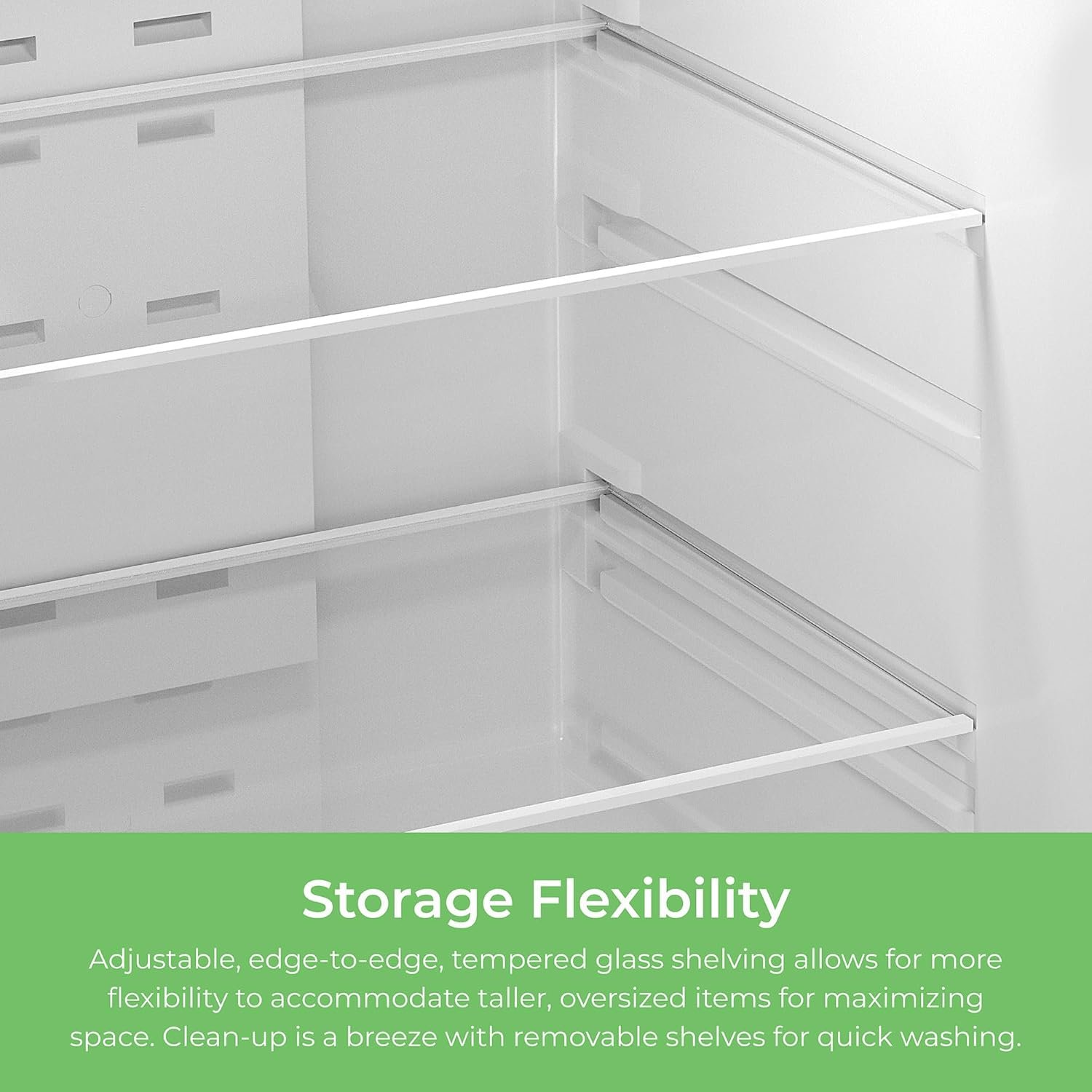 Kenmore 4661345 30" W Top Freezer Refrigerator with Adjustable Glass Shelving, Humidity Control Crispers, Quiet and Energy Efficient Inverter Compressor, Fingerprint Resistant Metallic Steel - Image 9