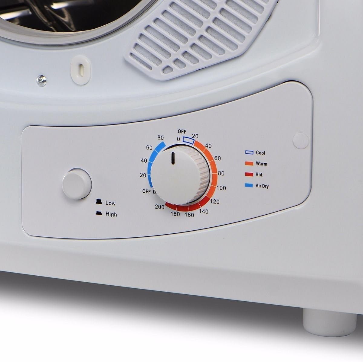 Barton Tumble Dryer White w/Heat Control Automatic Portable Electric RV Apartment Clothes Laundry Compact - Image 4