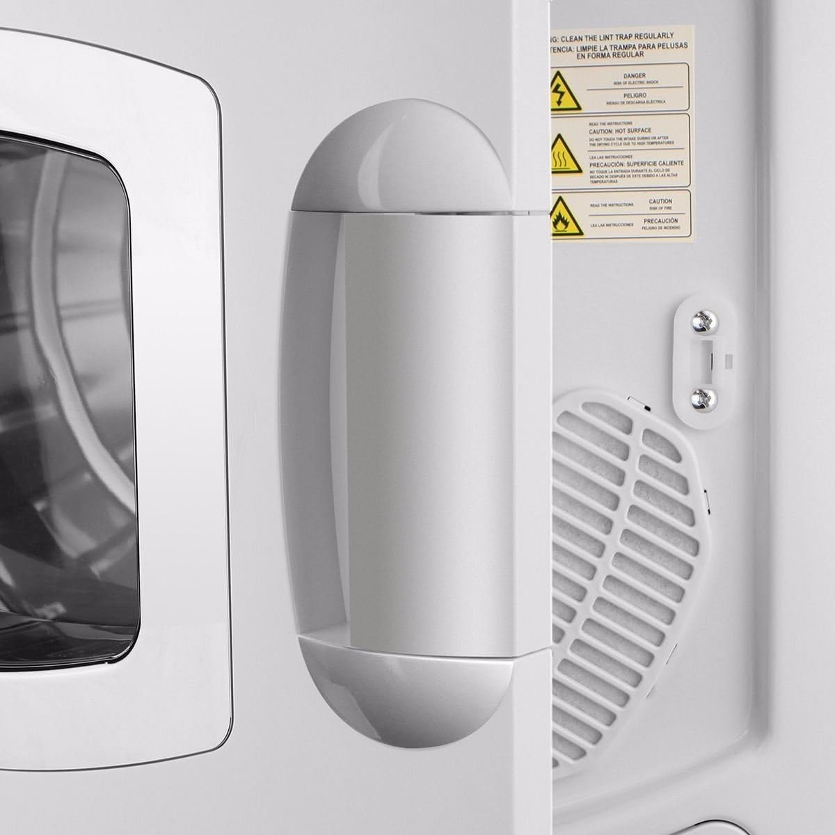Barton Tumble Dryer White w/Heat Control Automatic Portable Electric RV Apartment Clothes Laundry Compact - Image 6