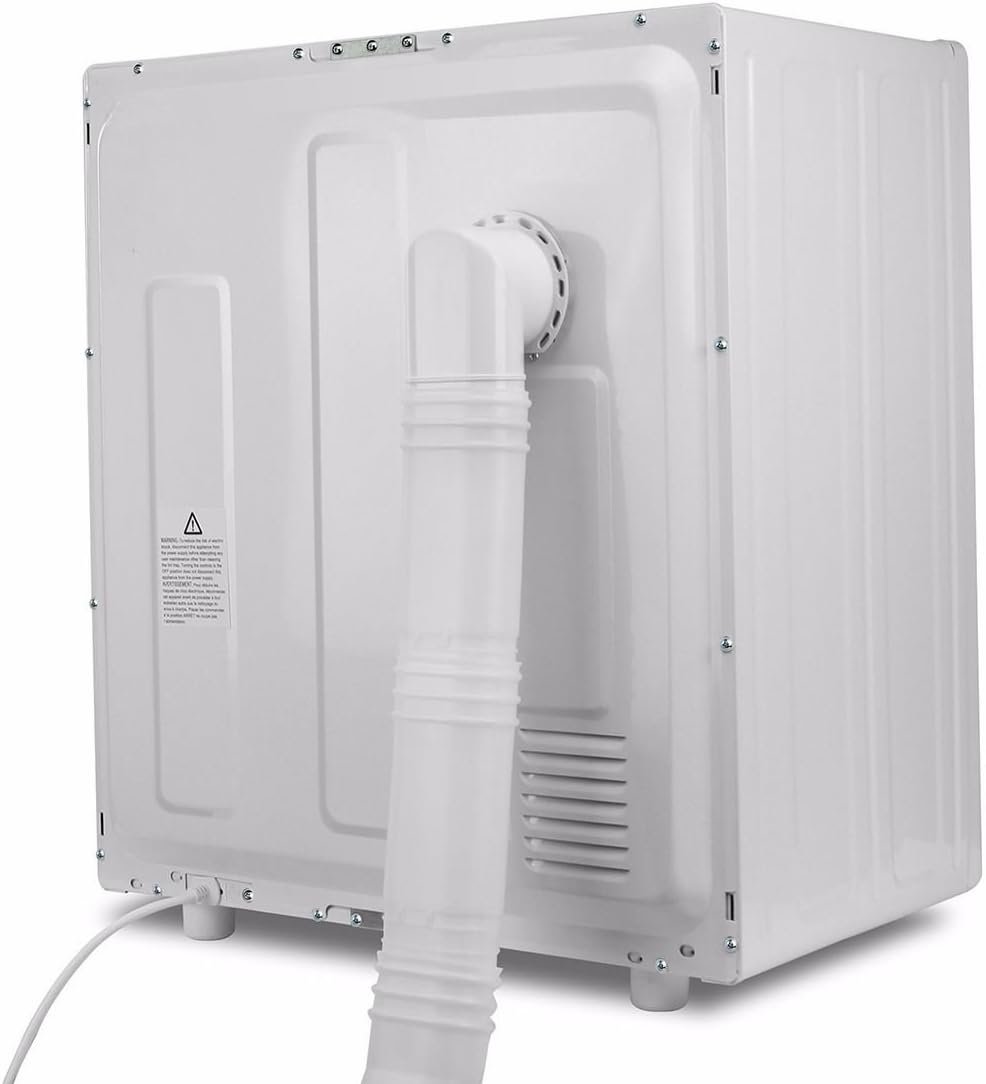 Barton Tumble Dryer White w/Heat Control Automatic Portable Electric RV Apartment Clothes Laundry Compact - Image 7
