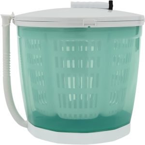 CNCEST Mini Portable Manual Non-Electric Washing Machine, 2 in 1 Spin Dryer, Compact Washer, Green