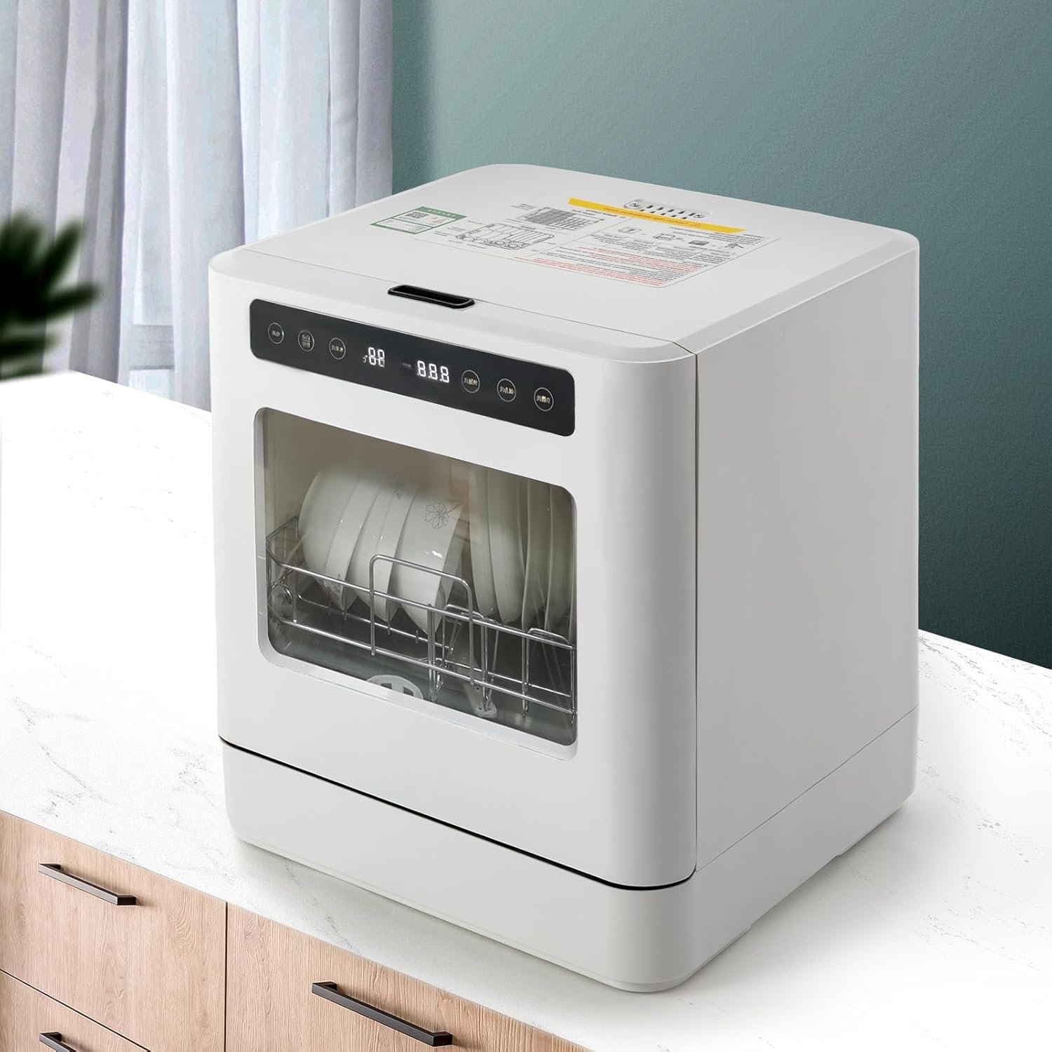 Countertop Dishwasher, Portable Dishwasher with 6L Built-in Water Tank & Multiple Modes, 360° Rotating High-Pressure Spray, Multi-Functional Mini Dishwasher for Small Spaces, Boats RVs - Image 3