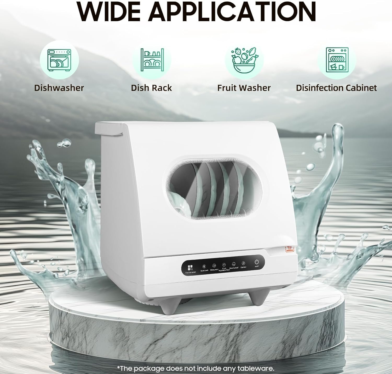 1200w Countertop Dishwashers w/5 L Built-in Water Tank, 5 Washing Programs,Portable Dishwashers for Houses,Apartments,Dorms - Image 8