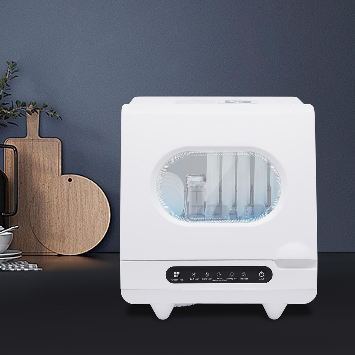 Portable Mini Dishwasher Countertop, With 5L Built-In Water Tank, 360° Spray Deep Cleaning For Apartments,Rv,Camping, Washing Temperature 70℃ - Image 2