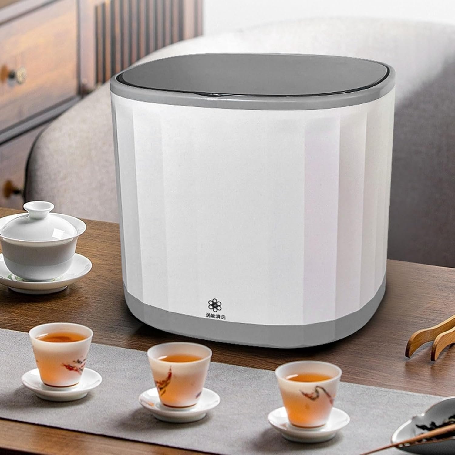 Countertop Dishwasher, 4L Portable Automatic 360° Omni Mini Dishwasher, USB Rechargeable Tea Cup Washing Machine with Internal Cup Holder, for Home Office - Image 6