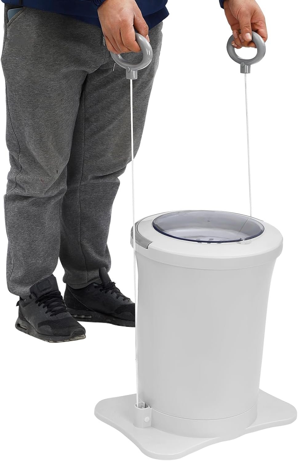 Manual Clothes Dryer, 3.17 Gallon Clothes Spin Dryer with 4.9ft Drain Hose Portable Mini Dryer Compact Non electric Laundry Dryer Manual Dehydrator for RV Camping Apartment Dorm
