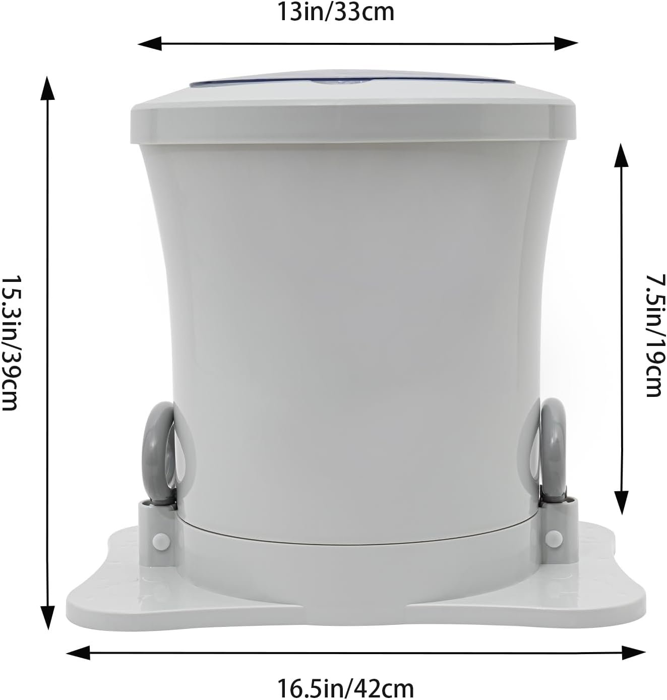 Mini Manual Washing Machine, 2 In 1 Manual Non Electric Washing Machine and Clothes Spin Dryer, 2.4Gal Mini Washing Machine Can be Used In Flats, Motels And Dormitories (White) - Image 2