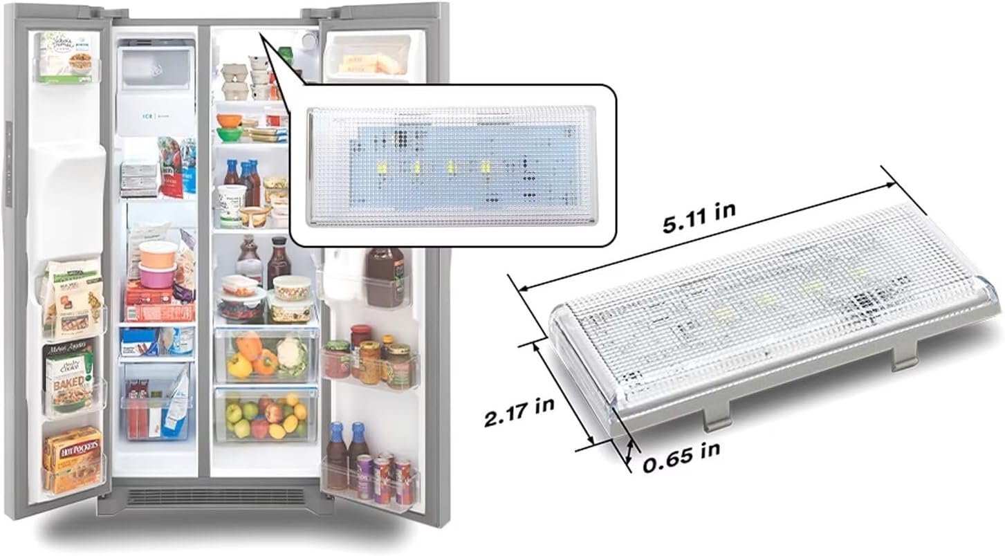 Refrigerator LED Lights WPW10515058 Replacement Fits for WRS325FDAB04 REFRIGERATOR, SIDE-BY-SIDE, W/DISPENSER New Version - Image 7