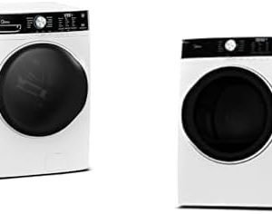 Midea Front Load Washer and Gas Dryer Pair, White
