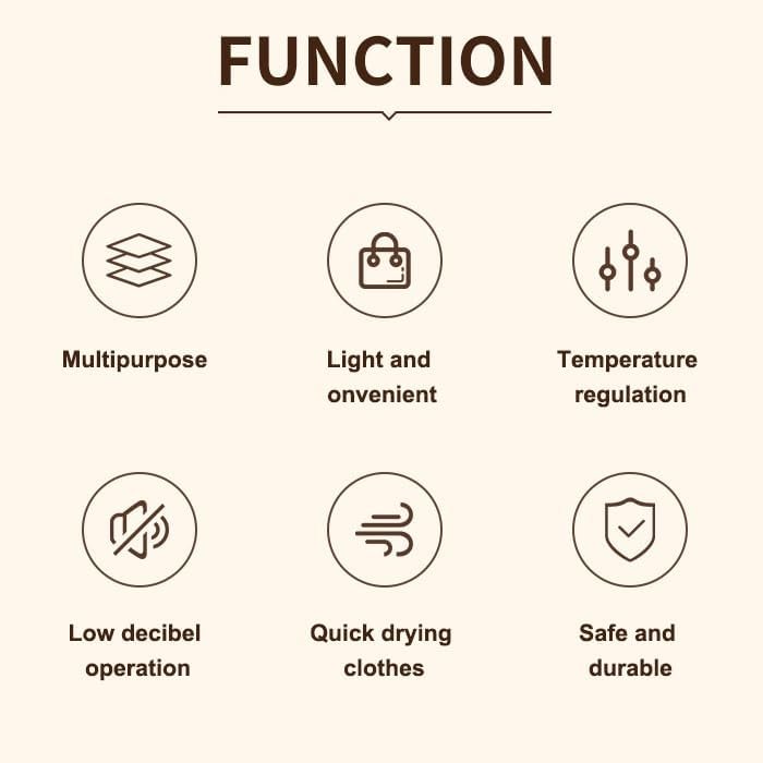 Travel Portable Foldable Electric Clothes Drying Hanger Dryer Rack Machine,Portable Clothes Dryer with Cold/Hot Drying and Timer Dryer - Image 4