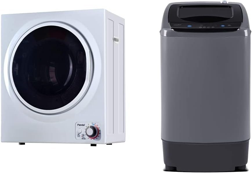 Panda 110V 850W Electric Compact Portable Clothes Laundry Dryer with Stainless Steel Tub Apartment Size 1.5 cu.ft | Comfee 0.9 cu.ft Compact Washer