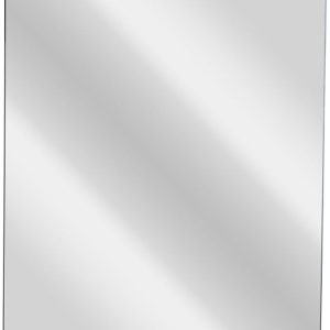 WarmlyYours Radiant Panel Heater - Glass Mirror 24 x 47 in. Energy-Saving Infrared Electric Space Heater, Wall-Mounted Heating in Rooms up to 114 sqft, Plug-in or Hardwired (Ember Glass Mirror 800W)