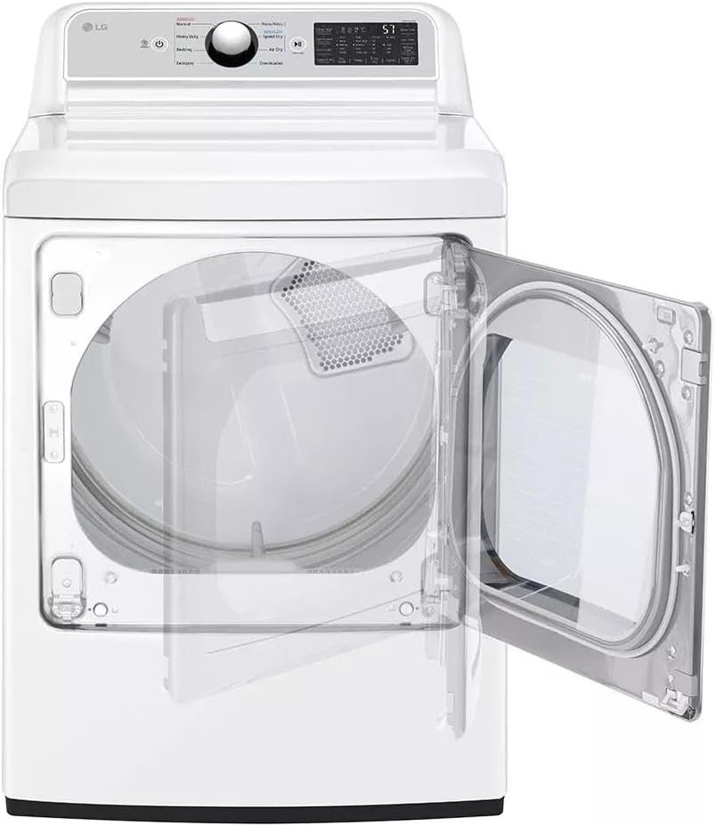 LG 7.3 Cu. Ft. White Gas Dryer With EasyLoad Door - DLG7401WE - Image 5