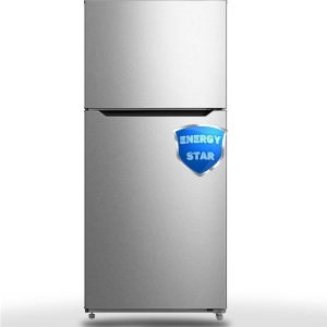 SMETA Top Freezer Refrigerator 30'', Frost Free Fridge 14.2 Cu Ft Refrigerators, Garage, Home, Office, Stainless Steel