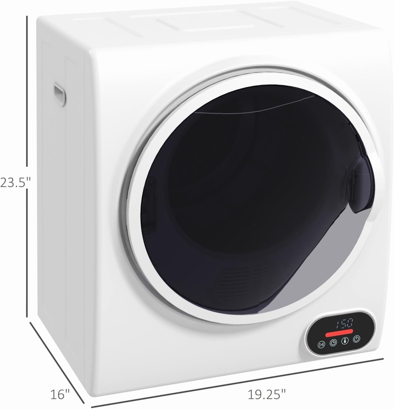 Portable Clothes Dryer - Compact Electric Dryer with Intelligent Drying, 1.5 Cu. Ft Stainless Steel Drum - Image 3
